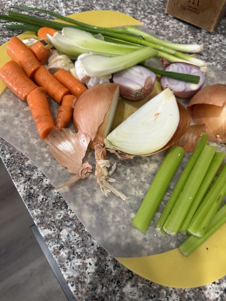 Vegetables for turkey broth